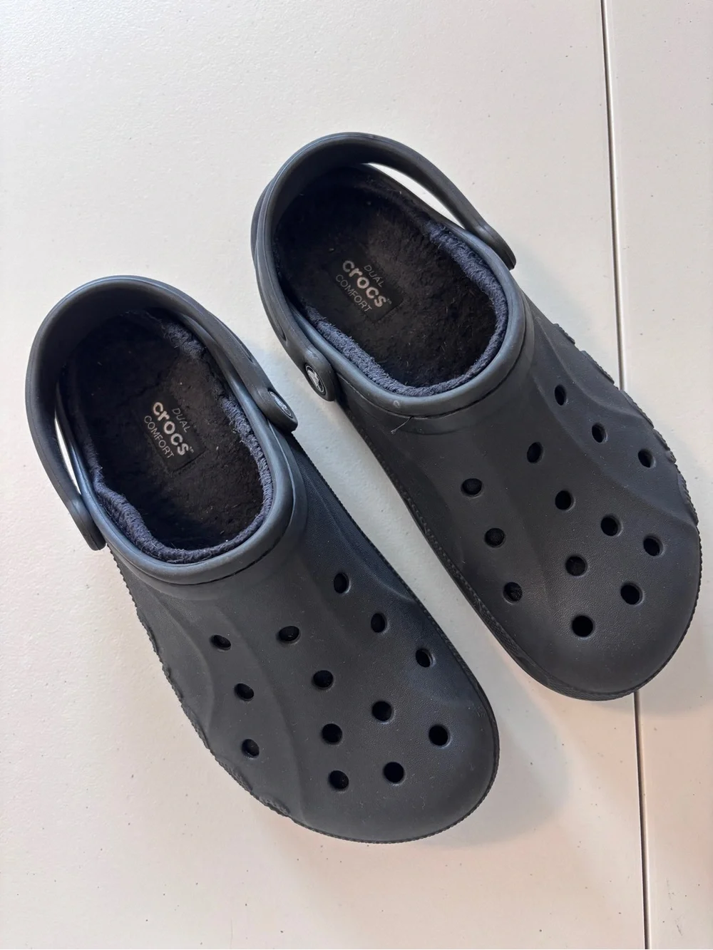CROCS Black Classic Dasher Mens Size 9 Womens Size 11 Casual Camping Warm